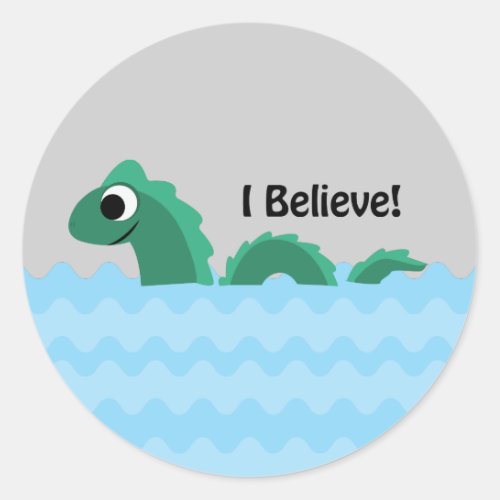 I Believe Champ the Lake Champlain Monster Classic Round Sticker