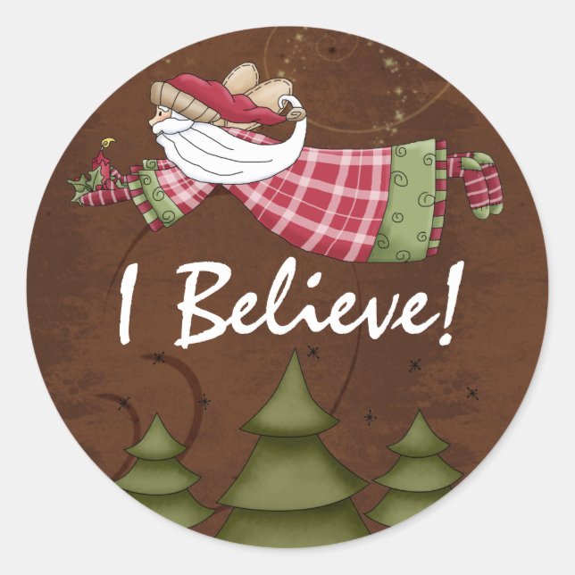 I Believe!  Christmas Holiday stickers (Front)