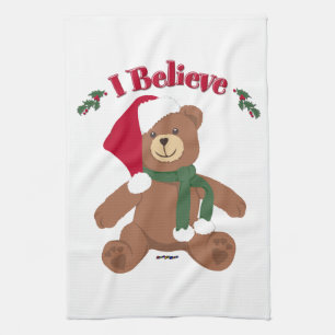 I Believe! Christmas Teddy Bear Towel