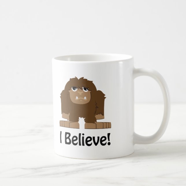 I Believe! Cute bigfoot Coffee Mug (Right)