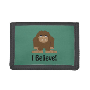 I Believe! Cute bigfoot Trifold Wallet