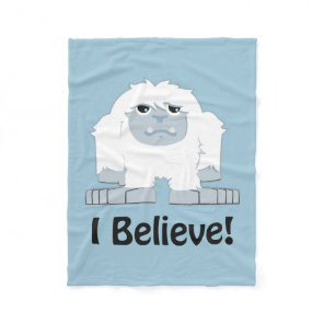 I Believe! Cute Yeti Fleece Blanket