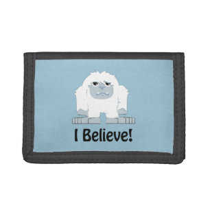 I Believe! Cute Yeti Trifold Wallet