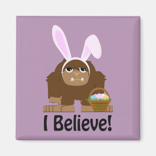 I Believe! Easter Bigfoot Magnet