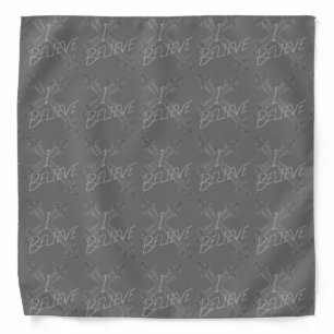 I Believe Grunge Cross Pattern Bandana