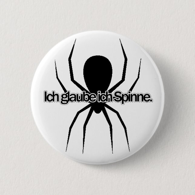 I Believe I Spider (German) - German Idiom Button (Front)