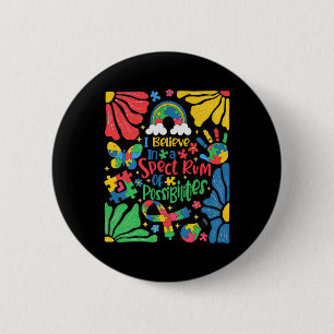 I Believe In A Spectrum Of Possibilities Retro Aut Button