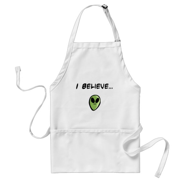 I Believe in Aliens Adult Apron (Front)
