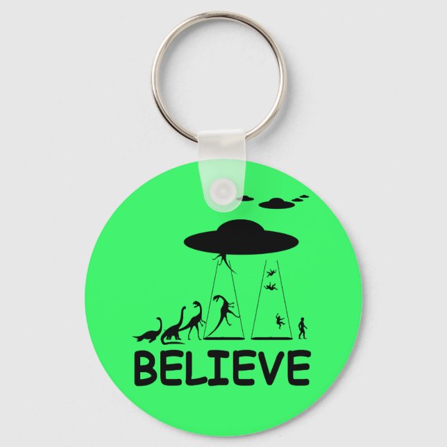 I believe in aliens keychain (Front)