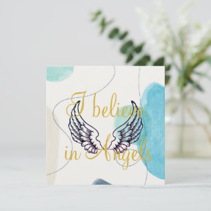 I Believe in Angels Abstract Back Card