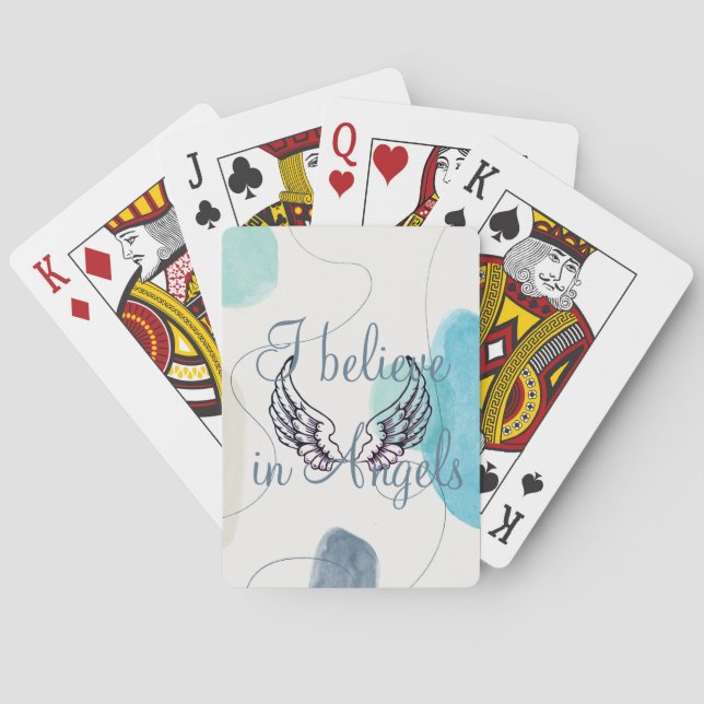 I Believe in Angels Abstract Back Poker Cards (Back)