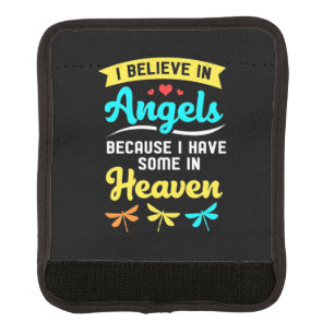 I Believe In Angels And Dragonflies Luggage Handle Wrap