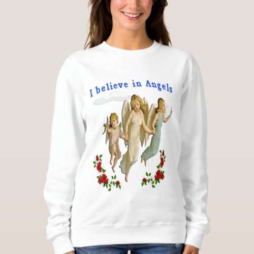 I believe in angels clothing sweatshirt
