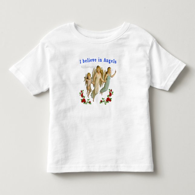 I believe in angels clothing toddler t-shirt (Front)