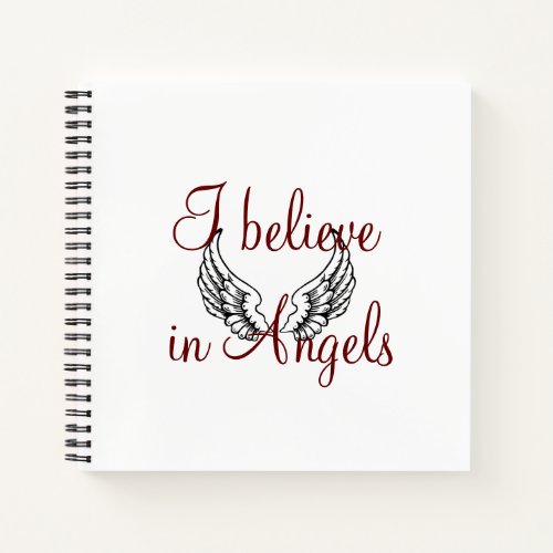 I Believe in Angels College Ruled Notebook