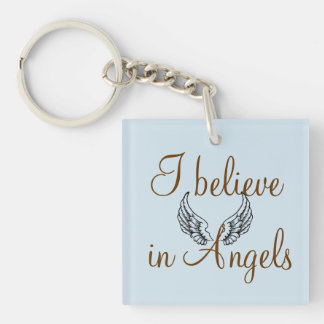 I Believe in Angels Keychain