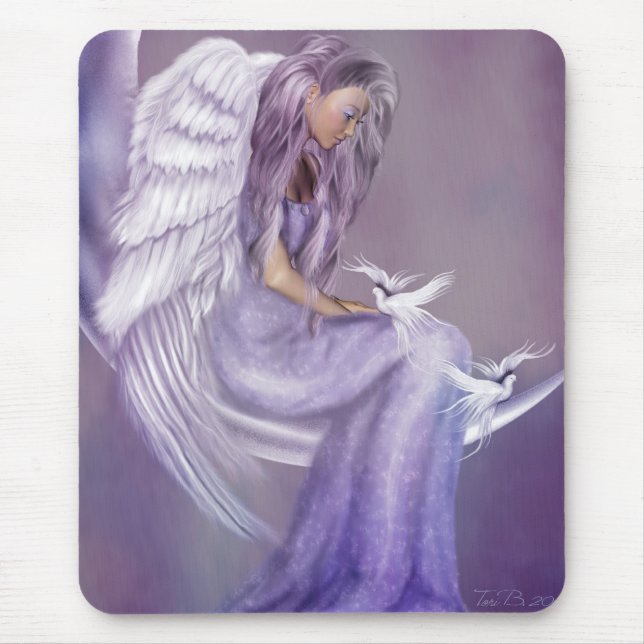 I Believe In Angels Mouse Pad (Front)