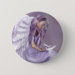 I Believe In Angels Pinback Button