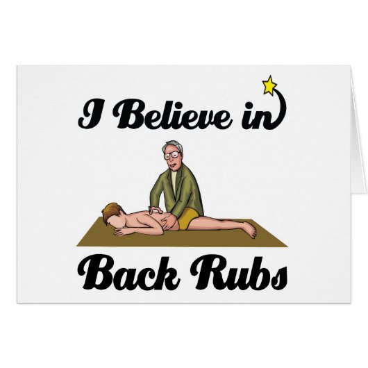 i believe in back rubs cards (Front Horizontal)