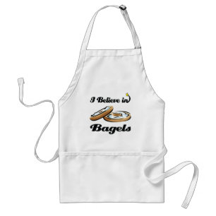 i believe in bagels adult apron