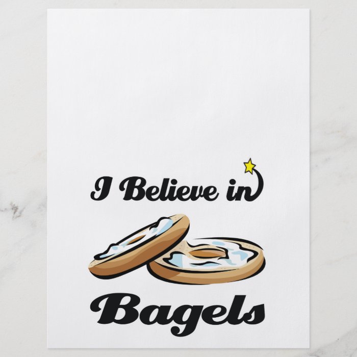 i believe in bagels custom flyer