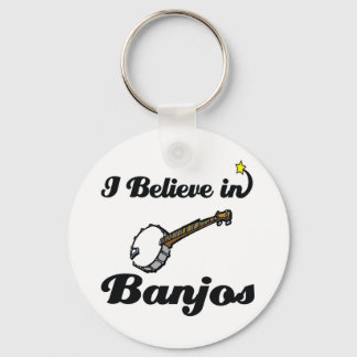 i believe in banjos keychain