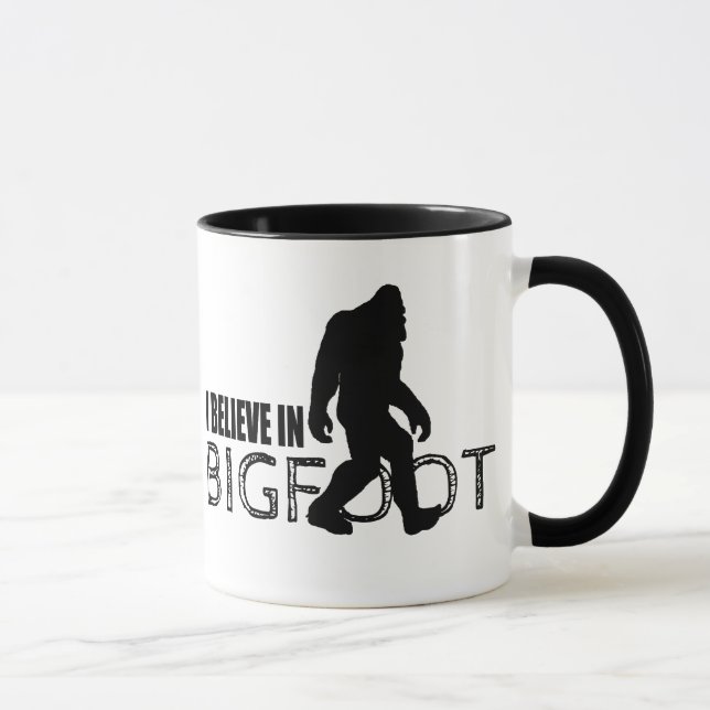 I Believe in Bigfoot  Funny Sasquatch Mug (Right)