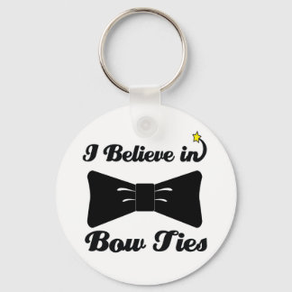 i believe in bow ties keychain