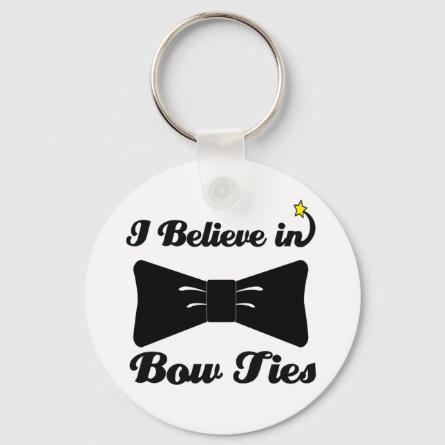i believe in bow ties keychain (Front)