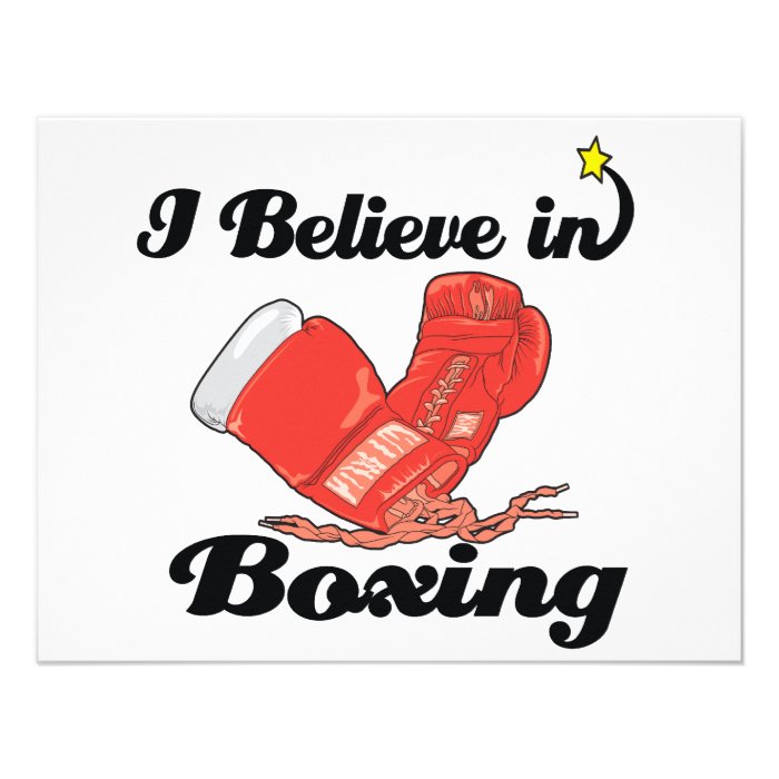 i believe in boxing personalized invitation