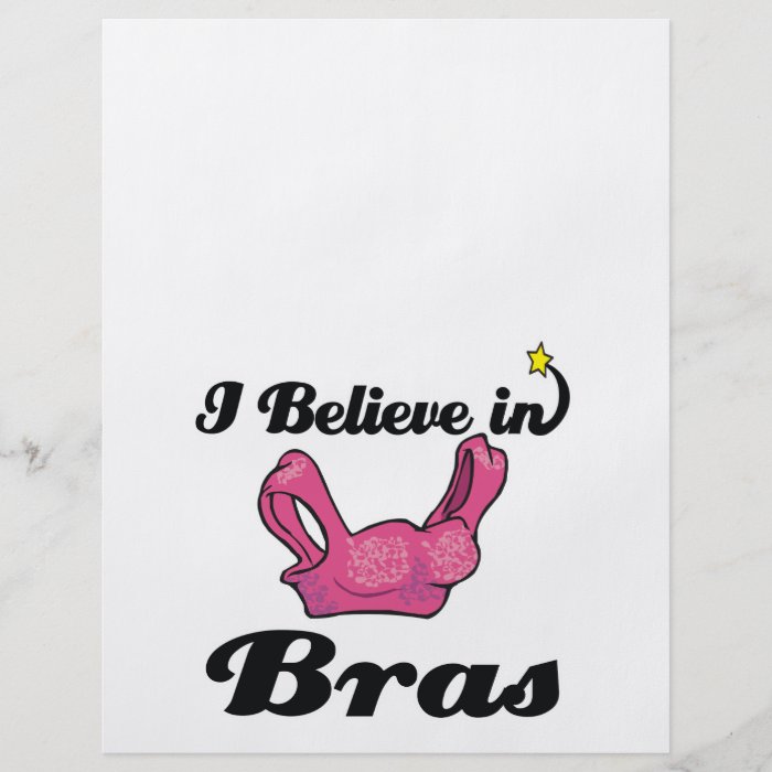 i believe in bras custom flyer