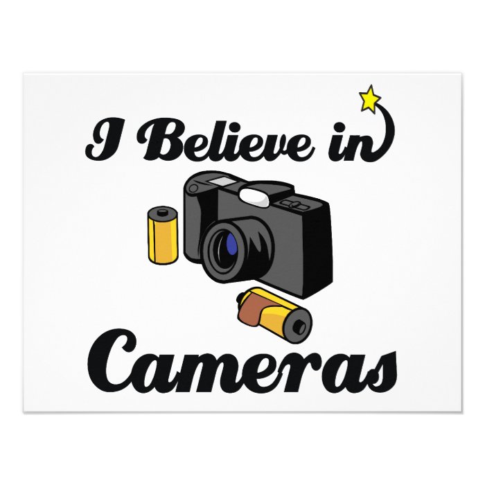 i believe in cameras invitations