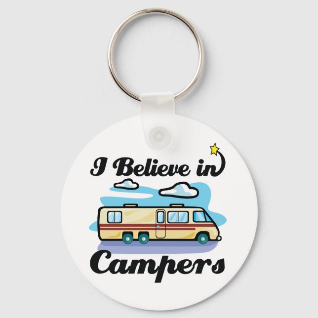 i believe in campers keychain (Front)