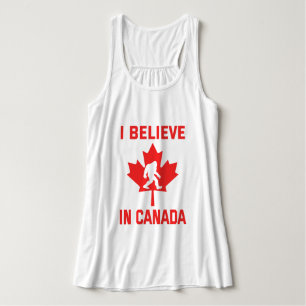 I Believe In Canada - Funny Bigfoot Tank Top