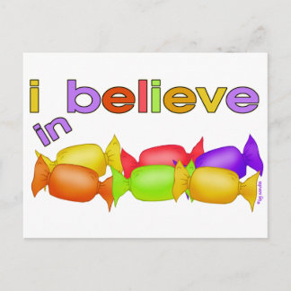 I believe in Candy Postcard