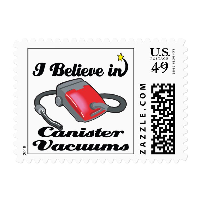 i believe in canister vacuums postage stamp