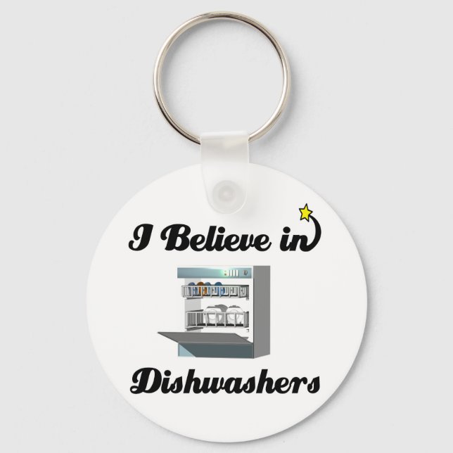 i believe in dishwashers keychain (Front)
