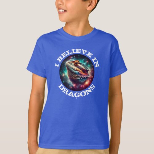 I Believe in Dragons with Bearded Dragon T_Shirt