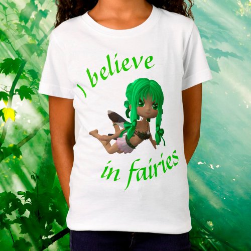 I believe in fairies T_Shirt for girls
