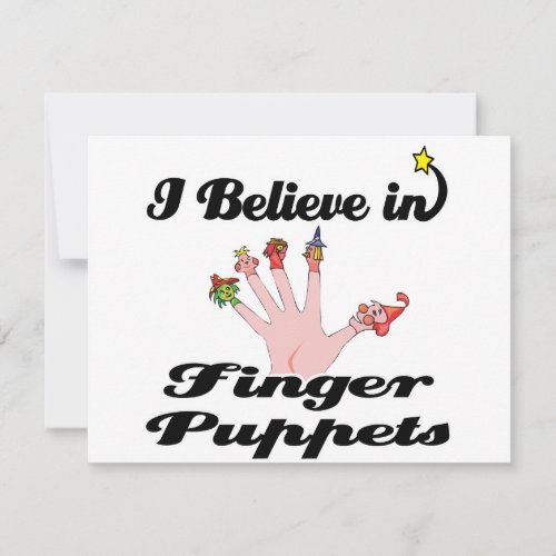 i believe in finger puppets custom invitation