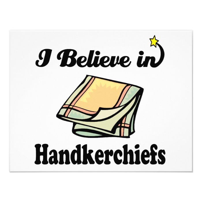 i believe in handkerchiefs invites