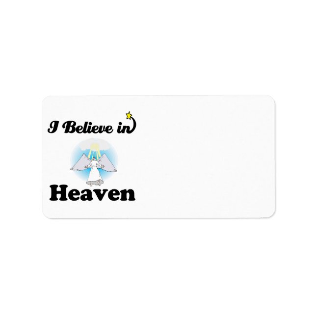 i believe in heaven label (Front)