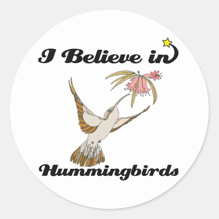 i believe in hummingbirds stickers