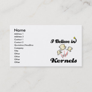 i believe in kernels business card