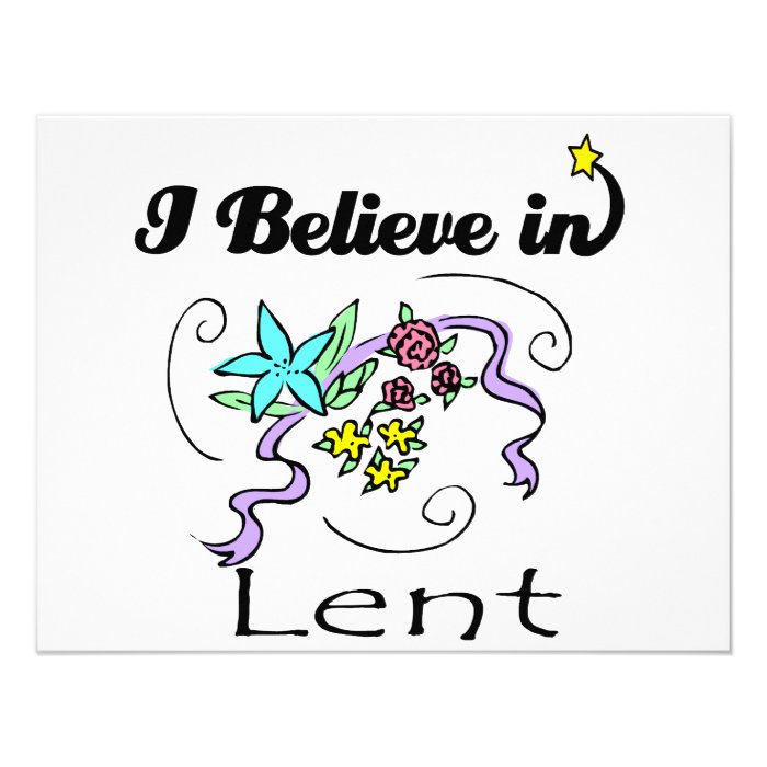 i believe in lent custom announcements