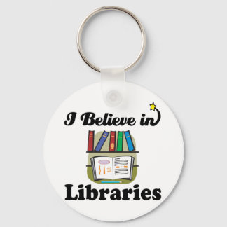 i believe in libraries keychain
