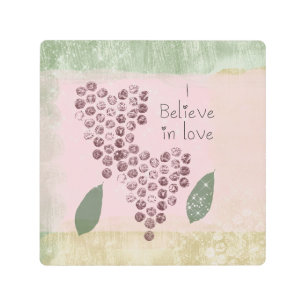 I Believe in Love Hearts Metal Print