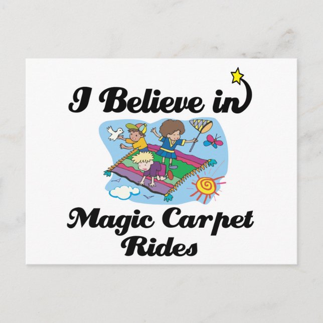 i believe in magic carpet rides postcard (Front)