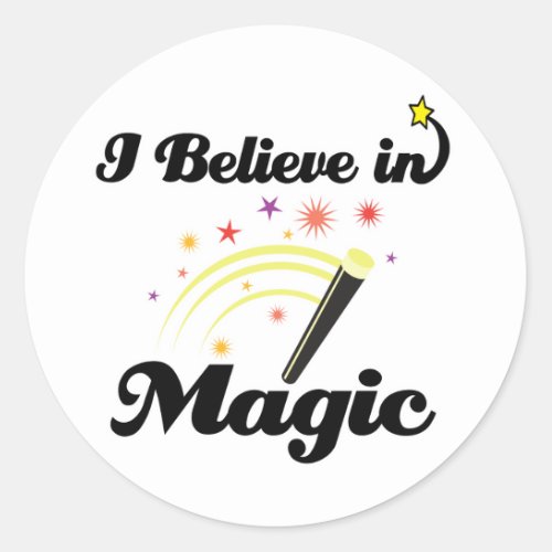 i believe in magic classic round sticker