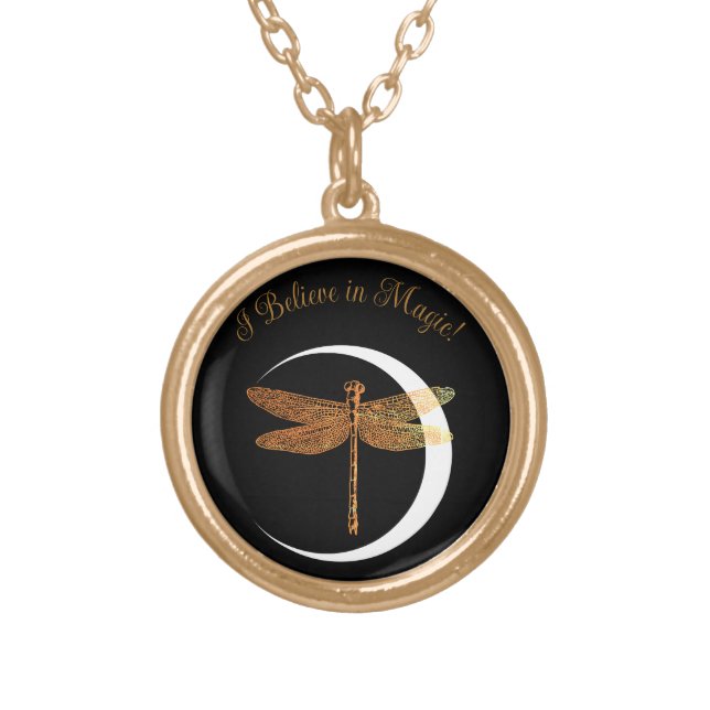 I Believe in Magic!  Gold Plated Necklace (Front)